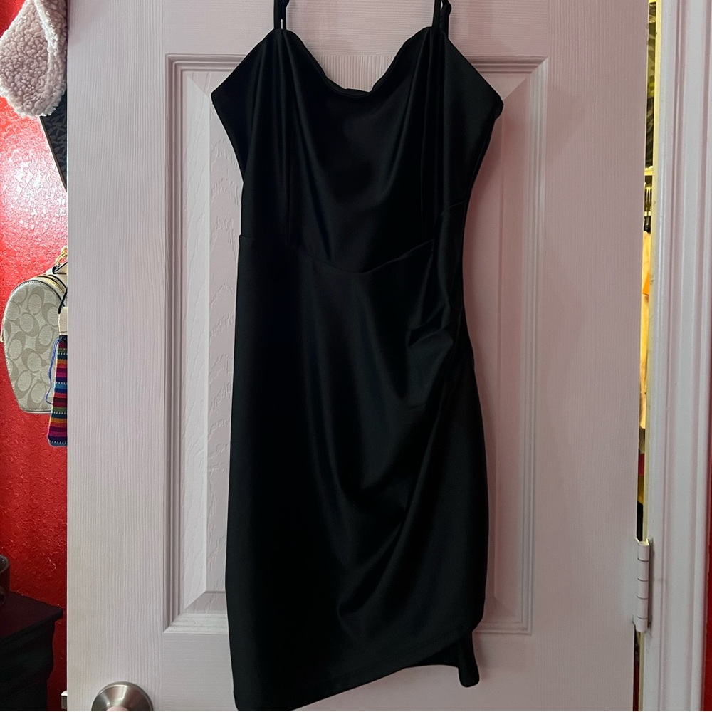 Black silk dress